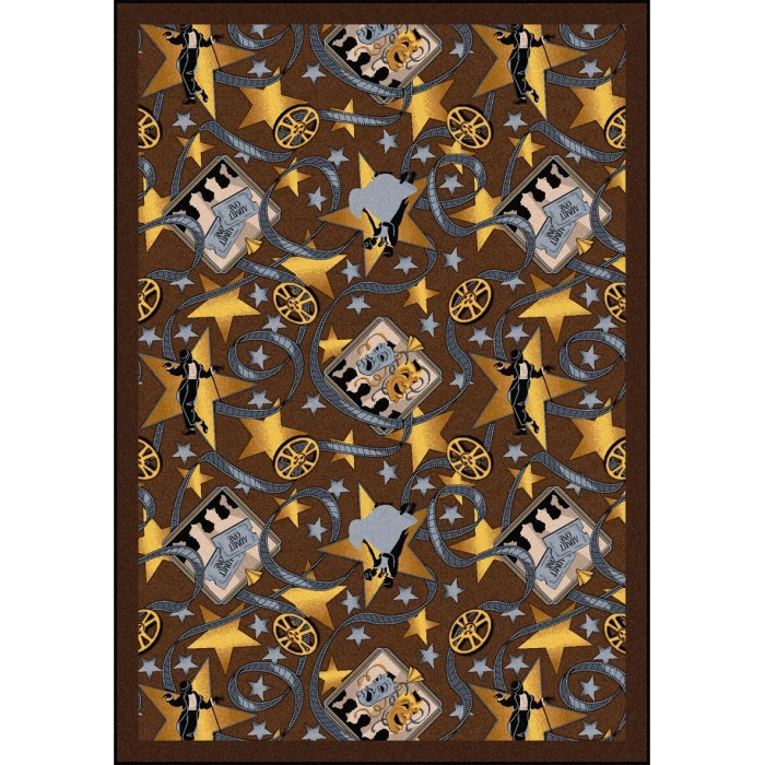 Joy Carpets Any Day Matinee Chocolate Silver Screen 10ft.9in. x 13ft.2in. Rect. Rug