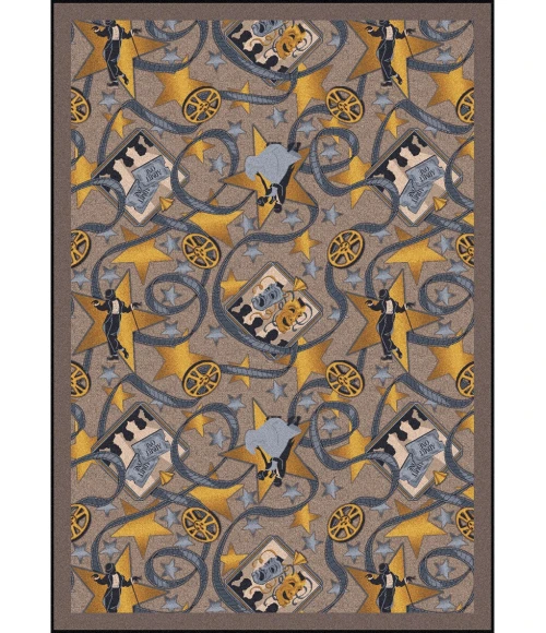 Joy Carpets Any Day Matinee Taupe Silver Screen 10ft.9in. x 13ft.2in. Rect. Rug