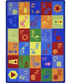 Joy Carpets Kid Essentials Multi Simply Phonics 10ft.9in. x 13ft.2in. Rect. Rug