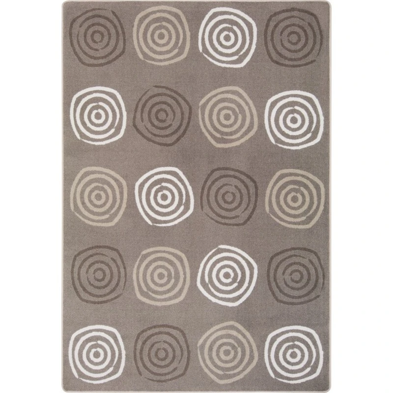 Joy Carpets Kid Essentials Neutral Simply Swirls 5ft.4in. x 7ft.8in. Rect. Rug