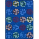 Joy Carpets Kid Essentials Rainbow Simply Swirls 5ft.4in. x 7ft.8in. Rect. Rug