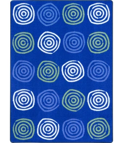Joy Carpets Kid Essentials Seaglass Simply Swirls 7ft.8in. x 10ft.9in. Rect. Rug