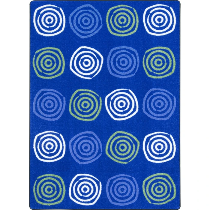 Joy Carpets Kid Essentials Seaglass Simply Swirls 7ft.8in. x 10ft.9in. Rect. Rug