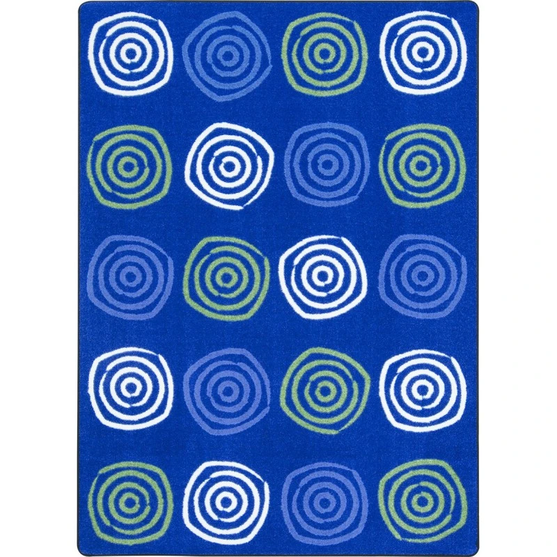 Joy Carpets Kid Essentials Seaglass Simply Swirls 5ft.4in. x 7ft.8in. Rect. Rug