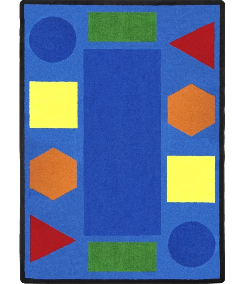 Joy Carpets Kid Essentials Multi Sitting Shapes 5ft.4in. x 7ft.8in. Rect. Rug