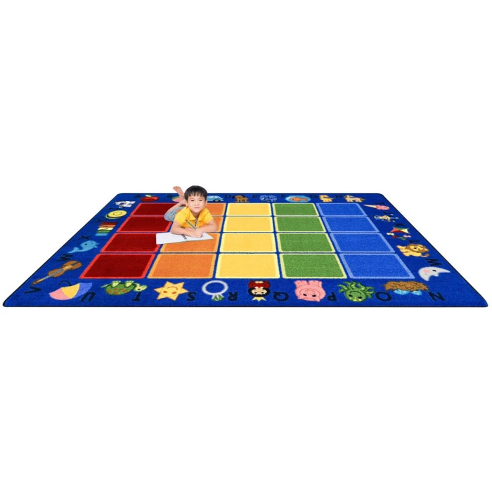 Joy Carpets Kid Essentials Multi Smart Start 7ft. 8in. x 10ft. 9in. Rect. Rug