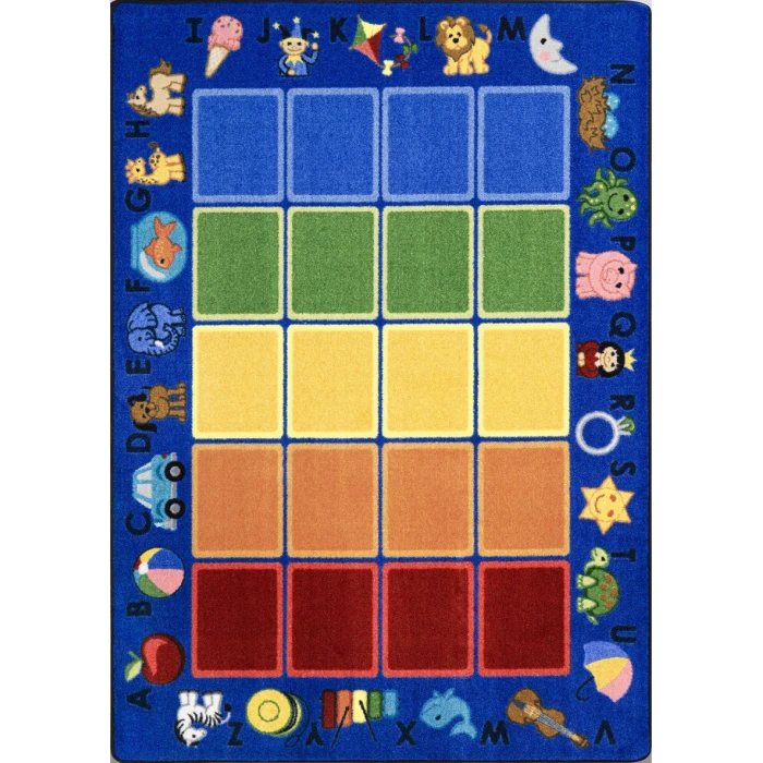 Joy Carpets Kid Essentials Multi Smart Start 7ft. 8in. x 10ft. 9in. Rect. Rug