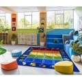 Joy Carpets Kid Essentials Multi Smart Start 5ft. 4in. x 7ft. 8in. Rect. Rug