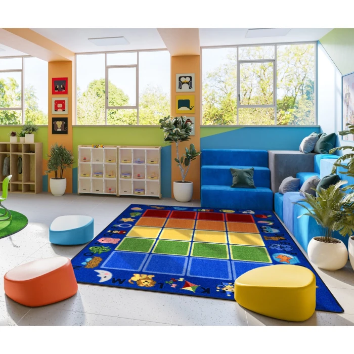 Joy Carpets Kid Essentials Multi Smart Start 7ft. 8in. x 10ft. 9in. Rect. Rug