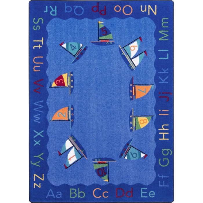 Joy Carpets Kid Essentials Multi Smooth Sailing 10ft.9in. x 13ft.2in. Rect. Rug