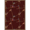 Joy Carpets Games People Play Burgundy Snookered 3ft.10in. x 5ft.4in. Rect. Rug