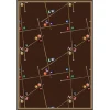 Joy Carpets Games People Play Chocolate Snookered 3ft.10in. x 5ft.4in. Rect. Rug