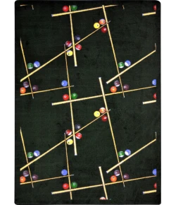 Joy Carpets Games People Play Emerald Snookered 3ft.10in. x 5ft.4in. Rect. Rug