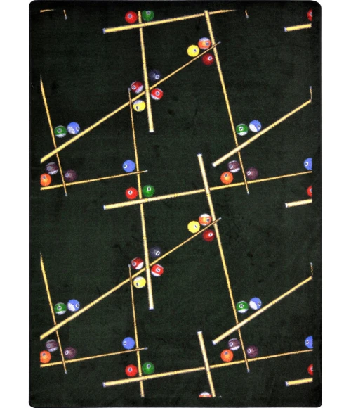 Joy Carpets Games People Play Emerald Snookered 3ft.10in. x 5ft.4in. Rect. Rug