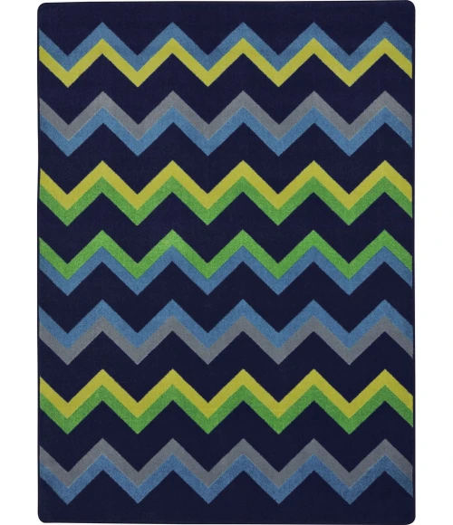Joy Carpets Kid Essentials Navy Sonic 7ft.8in. x 10ft.9in. Rect. Rug