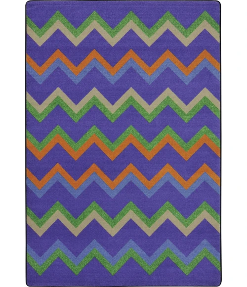 Joy Carpets Kid Essentials Violet Sonic 5ft.4in. x 7ft.8in. Rect. Rug