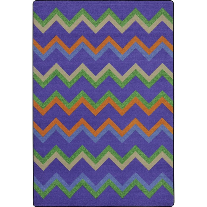 Joy Carpets Kid Essentials Violet Sonic 7ft.8in. x 10ft.9in. Rect. Rug