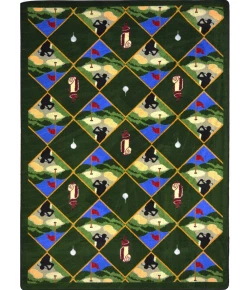 Joy Carpets Games People Play Multi Spike N Tee 7ft.8in. x 10ft.9in. Rect. Rug