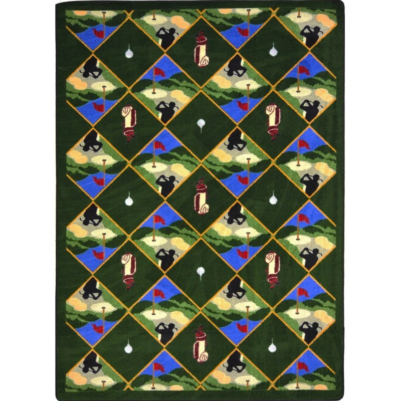 Joy Carpets Games People Play Multi Spike N Tee 7ft.8in. x 10ft.9in. Rect. Rug