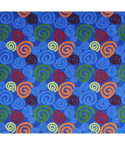 Joy Carpets Playful Patterns Multi Spirals 7ft.8in. x 10ft.9in. Rect. Rug