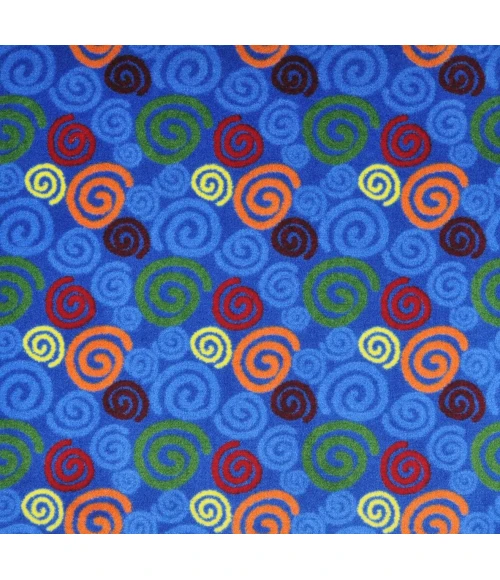 Joy Carpets Playful Patterns Multi Spirals 3ft.10in. x 5ft.4in. Rect. Rug