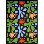 Joy Carpets Kid Essentials Black Splat 5ft.4in. x 7ft.8in. Rect. Rug
