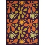 Joy Carpets Kid Essentials Burgundy Splat 5ft.4in. x 7ft.8in. Rect. Rug