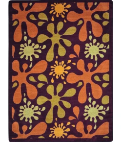 Joy Carpets Kid Essentials Burgundy Splat 7ft.8in. x 10ft.9in. Rect. Rug