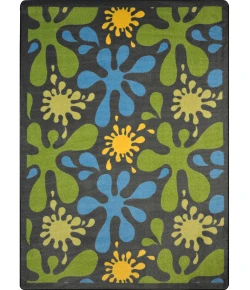 Joy Carpets Kid Essentials Gray Splat 3ft.10in. x 5ft.4in. Rect. Rug