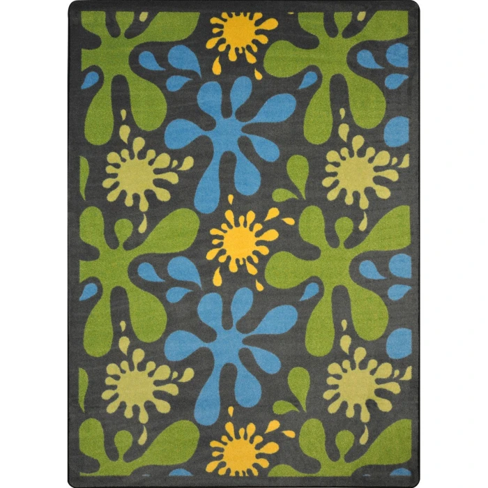 Joy Carpets Kid Essentials Gray Splat 7ft.8in. x 10ft.9in. Rect. Rug