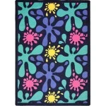 Joy Carpets Kid Essentials Navy Splat 5ft.4in. x 7ft.8in. Rect. Rug