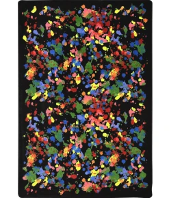 Joy Carpets Kaleidoscope Multi Splatter Paint 7ft.8in. x 10ft.9in. Rect. Rug