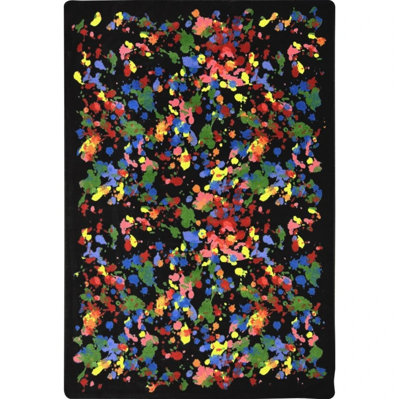 Joy Carpets Kaleidoscope Multi Splatter Paint 7ft.8in. x 10ft.9in. Rect. Rug