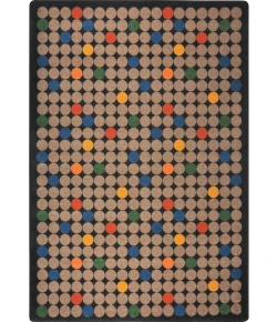 Joy Carpets Playful Patterns Antique Spot On 7ft.8in. x 10ft.9in. Rect. Rug