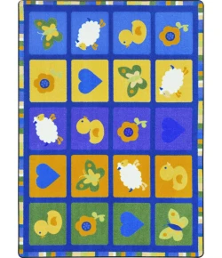 Joy Carpets Kid Essentials Multi Spring Things 7ft.8in. x 10ft.9in. Rect. Rug