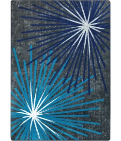 Joy Carpets First Take Sapphire Sputnik 7ft.8in. x 10ft.9in. Rect. Rug