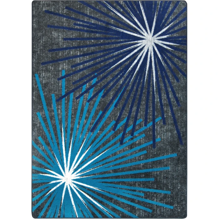 Joy Carpets First Take Sapphire Sputnik 7ft.8in. x 10ft.9in. Rect. Rug
