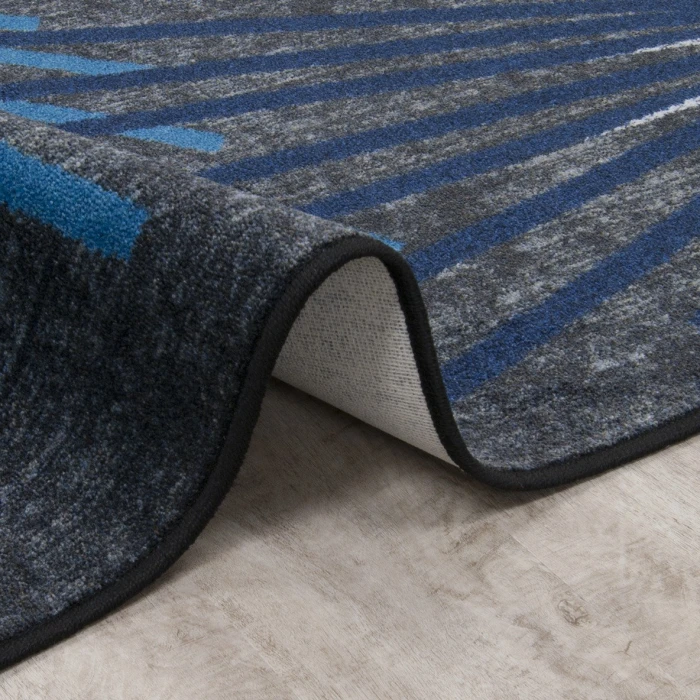 Joy Carpets First Take Sapphire Sputnik 7ft.8in. x 10ft.9in. Rect. Rug