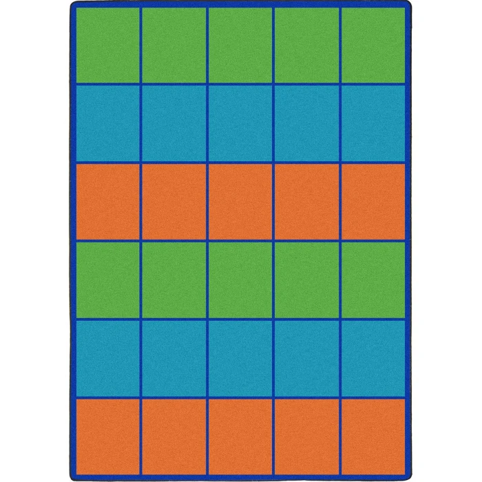 Joy Carpets Kid Essentials Multi Squares to Spare 10ft.9in. x 13ft.2in. Rect. Rug