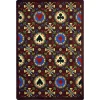 Joy Carpets Games People Play Burgundy Stacked Deck 5ft.4in. x 7ft.8in. Rect. Rug