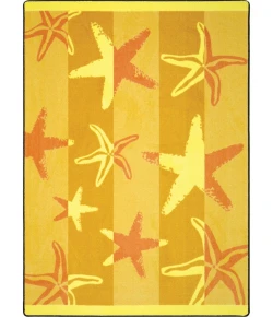 Joy Carpets Summer Solstice Multi Starfish 7ft.8in. x 10ft.9in. Rect. Rug