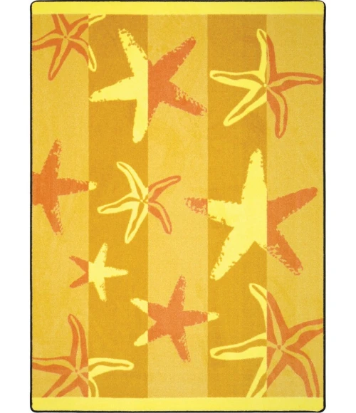 Joy Carpets Summer Solstice Multi Starfish 7ft.8in. x 10ft.9in. Rect. Rug