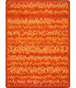 Joy Carpets Kid Essentials Orange Static Electricity 7ft.8in. x 10ft.9in. Rect. Rug