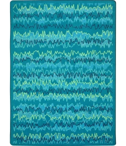 Joy Carpets Kid Essentials Teal Static Electricity 7ft.8in. x 10ft.9in. Rect. Rug