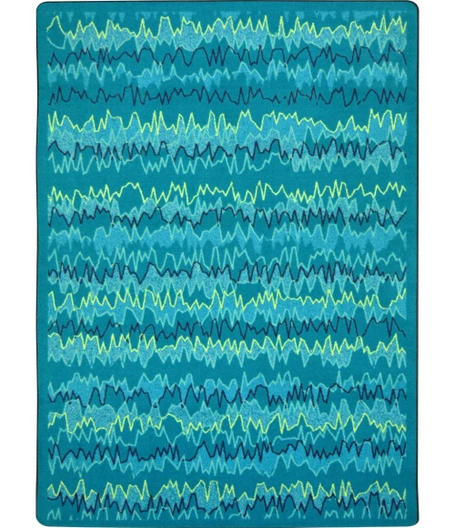 Joy Carpets Kid Essentials Teal Static Electricity 5ft.4in. x 7ft.8in. Rect. Rug