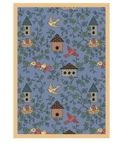 Joy Carpets Kaleidoscope Blue Sweet Tweet 7ft. 8in. x 10ft. 9in. Rect. Rug