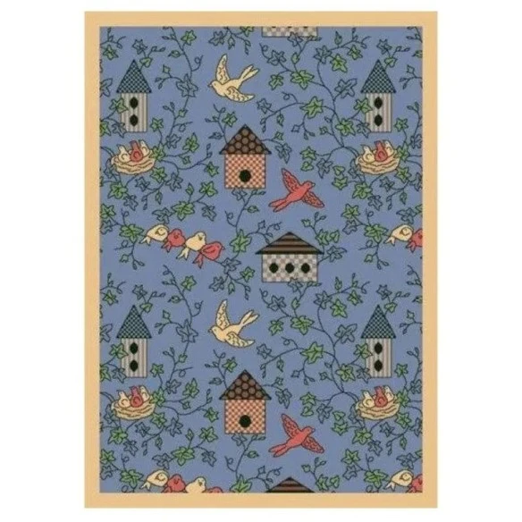 Joy Carpets Kaleidoscope Blue Sweet Tweet 7ft. 8in. x 10ft. 9in. Rect. Rug