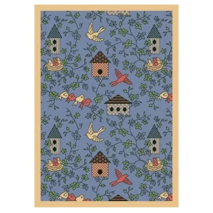 Joy Carpets Kaleidoscope Blue Sweet Tweet 7ft. 8in. x 10ft. 9in. Rect. Rug