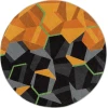 Joy Carpets Kid Essentials Tangerine Stealth 7ft. 7in. Round Rug
