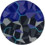 Joy Carpets Kid Essentials Violet Stealth 5ft. 4in. Round Rug
